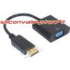 Siliconvalleystore Adattatore Convertitore Display Port DP [Maschio] - VGA [Femmina] con Cavo
