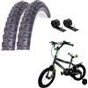 VEERUBBER 2 COPERTONI 14 X 1 3/8 X 1 5/8 + CAMERE PNEUMATICI TASSELLATI BICI BIKE BAMBINO