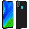 Avizar, Cover silicone Huawei P smart 2020 semi-rigida opaca soft touch, Nero