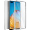 Avizar, Cover per Huawei P40 Silicone Fronte Retro, Trasparente