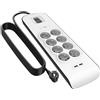 Belkin Ciabatta 8 Prese + 2 USB 2,4A Protezione Fulmini con Cavo da 2m Belkin