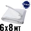 Honsdar Industry Telo telone impermeabile occhiellato mt 6x8 BIANCO- 120 gr/m²