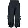 TADASHI pantalone donna tessuto tecnico nero ovetto ovetto P255070 POESIE