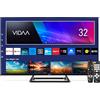 TELE System Smart TV 32 Pollici TS32FL SMV14 Vidaa, TV Frameless DVB-T2/S2 HEVC Main 10, Certificato tivùsat HD, Compatibile CAM CI+, HbbTV, TV Pause, 2 Telecomandi, Hotel Mode, Ideale per Hotel