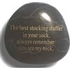 STOCKING STUFFER The Best in Your Sock, Always rememberber, You Are My Rock, inciso Rock (Nero)