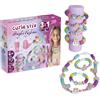 Lansay - CUTIE STIX Heishi Fashionista - Kit Gioielli 3-in-1 con Laboratorio Taglio e Foratura per Bambini dai 6 Anni - Crea Bracciali e Collane con Perline Heishi e Stix - Attività Creativa DIY