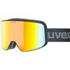 Uvex pyrit FM - maschera da sci per adulti - categoria di filtro 3 - campo visivo ampliato, privo di appannamenti - black matt dl/red-clearS3 - one size