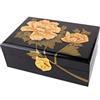 lachineuse - Portagioie con fiore di peonia dorata - Scatola portaoggetti in legno laccato - Scatola portagioie e segreti - Decorazione cinese - Scatola regalo da donna - Idea regalo - 21x14x7 cm