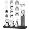 BaByliss Multikit Grooming 15in 1 Super-X Metal, per barba viso corpo e capelli, multi-uso, waterproof, cordless, silver/grey, MT996E