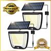 Faretto LED con Panello Solare 5M Luce Esterna da Giardino Impermeabile x2 Fari