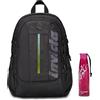Invicta Zaino Ufficio Invict-Act Plus Led, Nero, Doppio Scomparto Con Tasca PC,