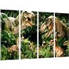 Cuadros Camara Quadro Su Legno, Dinosauri selvatici della natura, Rex Velociraptor, 131 x 62cm, Stampa in qualita fotografica. Ref. 27078