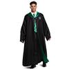 Disguise Harry Potter Slytherin Robe Deluxe Adult Costume Accessory, Black & Green, Medium (38-40)