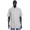 Loro Piana Camicia di lino a righe LORO PIANA 595 $ 'Andre' - manica corta, tasca sul petto