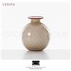 Venini - Vaso Monofiore Balloton 100.16 Moka Lattimo - h 16,5 cm /inch 6.29