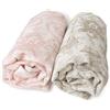 Babyline Lotto di 2 mussoline Baby 120 x 120 cm, coperta, busta, bambù cotone, neonato. Fibre naturali. Ipermorbido, ipoallergenico, 100% ecofriendly. (Cartuccia rosa/beige)