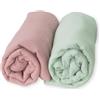 Babyline Lotto di 2 mussoline Baby 120 x 120 cm, coperta, busta, bambù cotone, neonato. Fibre naturali. Ipermorbido, ipoallergenico, 100% ecofriendly. (Rosa/Menta)