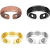 ANELLO MAGNETICO DIMAGRANTE COLORI ORO ARGENTO NERO REGOLABILE RAME pp
