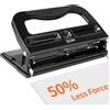 Does not apply Perforatrice a 2-3 Fori, Capacità 40 Fogli, Metallo Resistente, Righello Guida,