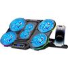 NK Base di raffreddamento portatile da 17 - 10 modalità luci LED RGB, 6 ventole silenziose con velocità regolabili, 4 altezze regolabili, porta USB, telefono holder, raffreddamento rapido