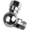 Best Divers AE0280 Snodo a 360°, Ottone, Cromato, Girevole, 2° Stadio 90°, 9/16 M-9/16 F