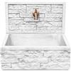 KAM Lavello In Pietra Ricostruita Con Frontale 45x35x40,5 Q-Meseta Bianco KAM