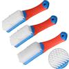Set Spazzola Pulizia Scarpe 3pz Setole Nylon Morbido Portatile e Manico Ergonomi