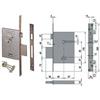 Cisa SERRATURA DA INFILARE DOPPIA MAPPA CON SCROCCO 57250 mm.60 (57250600) CISA