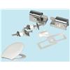 Ideal Standard - Multi Suites, Set di cerniere per sedile copriwater a chiusura rallentata serie Tonic in acciaio inox, T2065BJ, Cromato