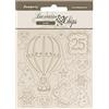 Stamperia - Decorative Chips for Scrapbooking, Albums, Card Making, and Bullet Journalling, Laser Cut Cardboard Shapes, Easy to Glue, Perfect for Crafts and Gifting (Candy Christmas, Air Balloons)