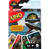 Mattel Games UNO Jurassic World La Rinascita gioco di carte per bambini, adulti
