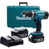 Makita DHP453RFE Trapano avvitatore a percussione 18V con 2 Batterie