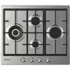 Candy Piano Cottura 4 Fuochi a Gas Candy Larghezza 60 cm Inox CHG 6 DWEX