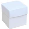 Subitodisponibile 20X LINO BIANCO 7x7x7 cm Scatola Bomboniera pieghevole con coperchio 194S