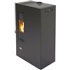 Eva Calor STUFA A PELLET QUEEN MINI 5 4,5 KW 135 MC COLORE NERO SLIM EFFICIENZA A+ 12KG
