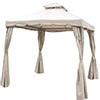 VETTE GAZEBO IN METALLO CON CHIUSURE LATERALI dimensioni mt.3x3x2,6/2h. VETTE