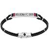 Lowell Bracciale Uomo BOLOGNA FC B-BB001UCN Pelle Nero OFFICIAL