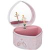 Trousselier - Carillon Ballerina Rosa - Carillon Portagioie Bambina Ragazza a Forma di Cuore - Fosforescente - Musica Lago dei Cigni - Ballerina Regalo Bambina da 0 a 12 anni o più