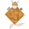 Nattou Mini Doudou per Neonato, Cotone e Velour, l'Asinello Leo, Compagno dalla Nascita, 19 x 19 cm, Caramello