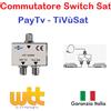DIGITSAT COMMUTATORE SWITCH SKY TIVUSAT TVSAT PER COLLEGARE DUE DECODER SU UNA DISCESA