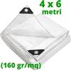 Telo occhiellato impermeabile 4x6 in PVC Telone copritutto pesante trasparente