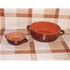 NO BRAND Tegame terracotta bicolore 18 cm coccio la cucina della nonna