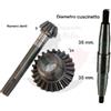 KIT COPPIA CONICA ALBERO FRESA MOTOCOLTIVATORE VALPADANA VMC14 DENTI 9 24