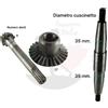 KIT COPPIA CONICA ALBERO MOTOCOLTIVATORE VALPADANA VMC14 N.T. DENTI 9 27