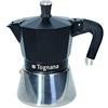Tognana Sphera Caffettiera Moka 3 tazze, alluminio nero (r5i)