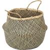 Compactor Cesto Belly XL Nero in Seagrass 45x45x36 cm Cesto Rotondo per Stoccaggio, Scaffali e Coprivaso