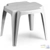 Andrighetti SGABELLO IN PLP IMPILABILE CALYPSO SOLID BIANCO cm 42x37xH 38