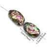 1PC Abalone Conchiglia Doppio Lato Cozze Arcobaleno Aurora per Esemplare Collana