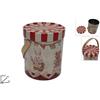 DUE ESSE CHRISTMAS srl Barattolo da Cucina in Latta Natalizio con Manico 15 x 18,5 cm