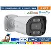 ENVIO TELECAMERA BULLET IP DOUBLE LIGHT 8Mp POE ONVIF H.265+ VISIONE NOTTURNA 30M IP65